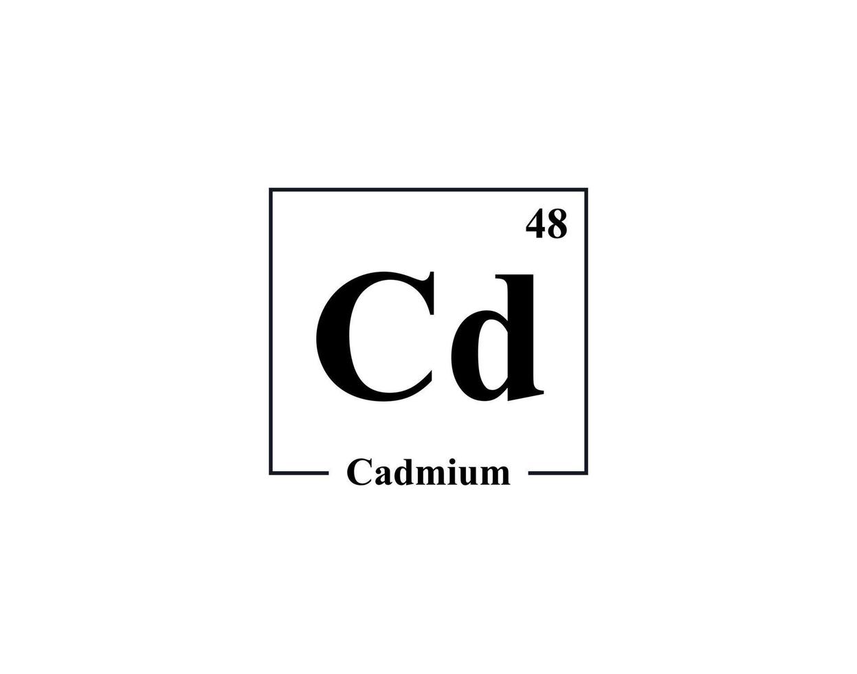 Cadmium-Symbolvektor. 48 cd Kadmium vektor