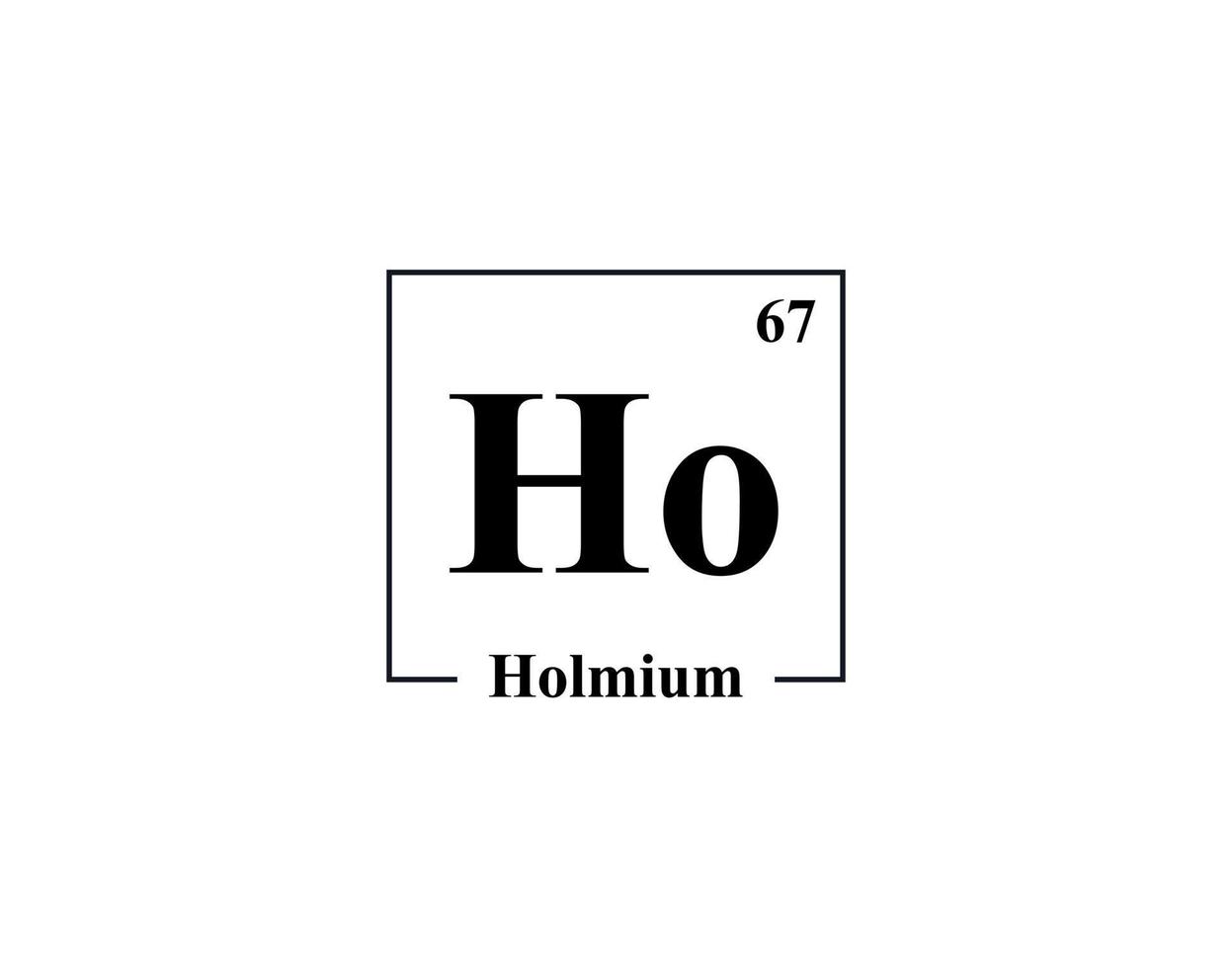 Holmium-Symbolvektor. 67 ho Holmium vektor