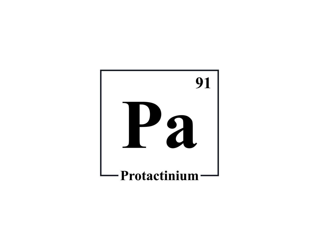 protaktinium ikon vektor. 91 pa protaktinium vektor