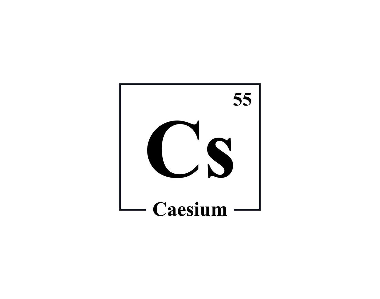 cesium ikon vektor. 55 cs cesium vektor