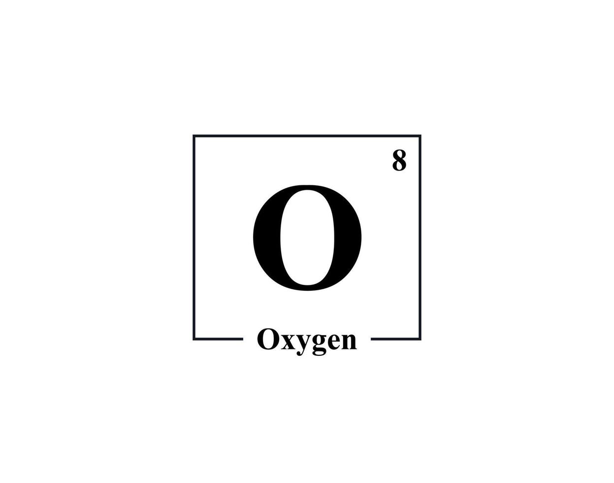 Sauerstoff-Icon-Vektor. 8 o Sauerstoff vektor