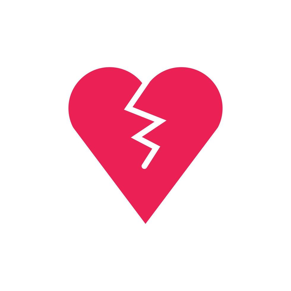 kärlek ikon hjärtans dag rosa stor hjärta platt ikon vektor