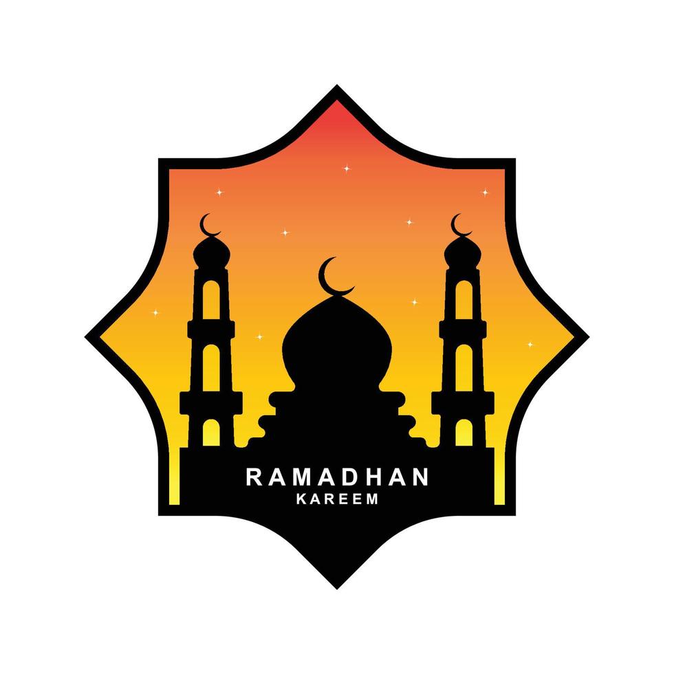 ramadan logotyp vektor, ramadan flygblad bild med mall illustration vektor