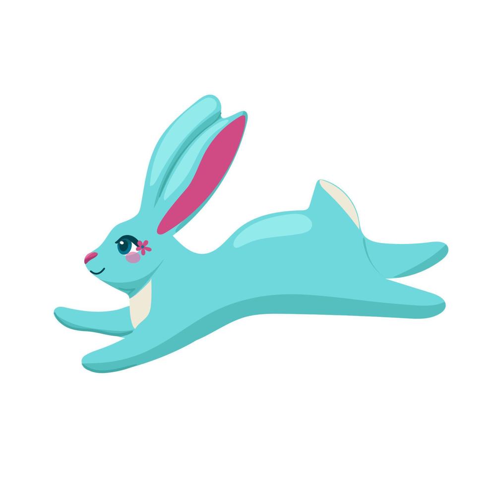 süßes Kaninchen, Cartoon-Stil. trendige moderne vektorillustration lokalisiert auf weißem hintergrund, handgezeichnet, flach vektor