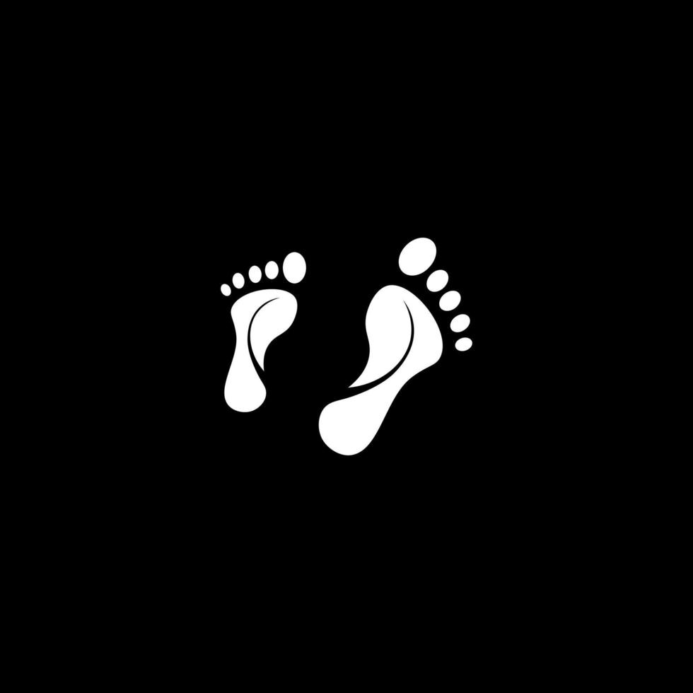 mänsklig fotsteg enkel logotyp ikon idéer vektor