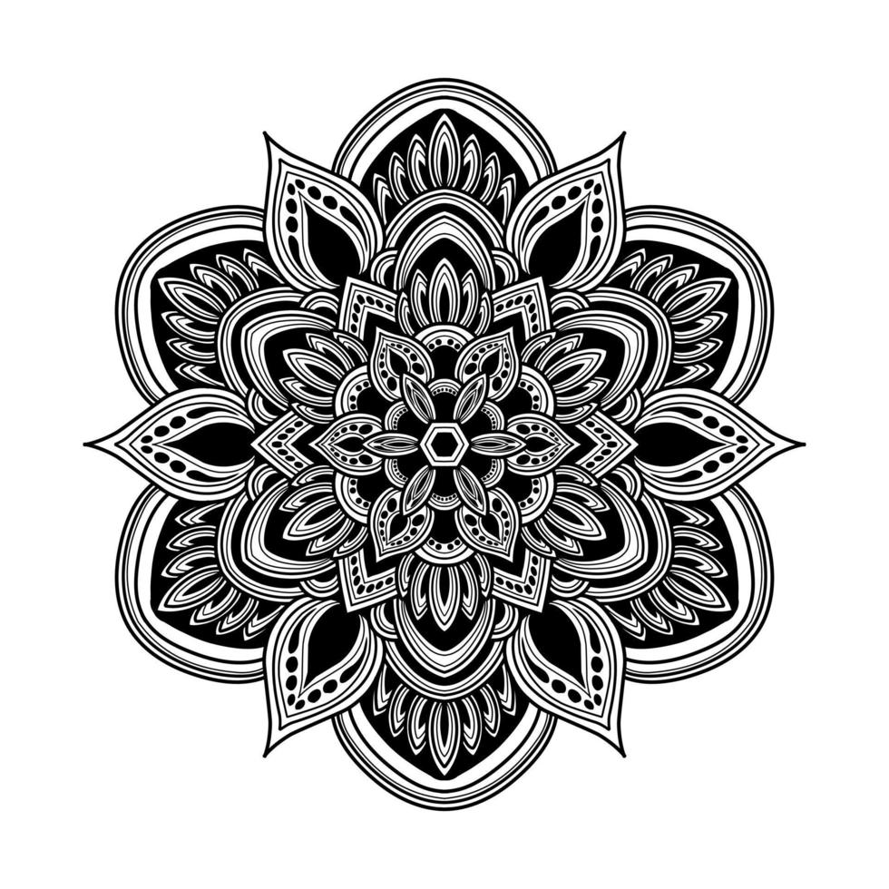 Vektor-Mandala-Tattoo-Designs vektor