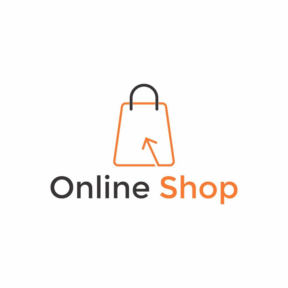 Einkaufstaschen-Logo. Online-Shop-Logo vektor