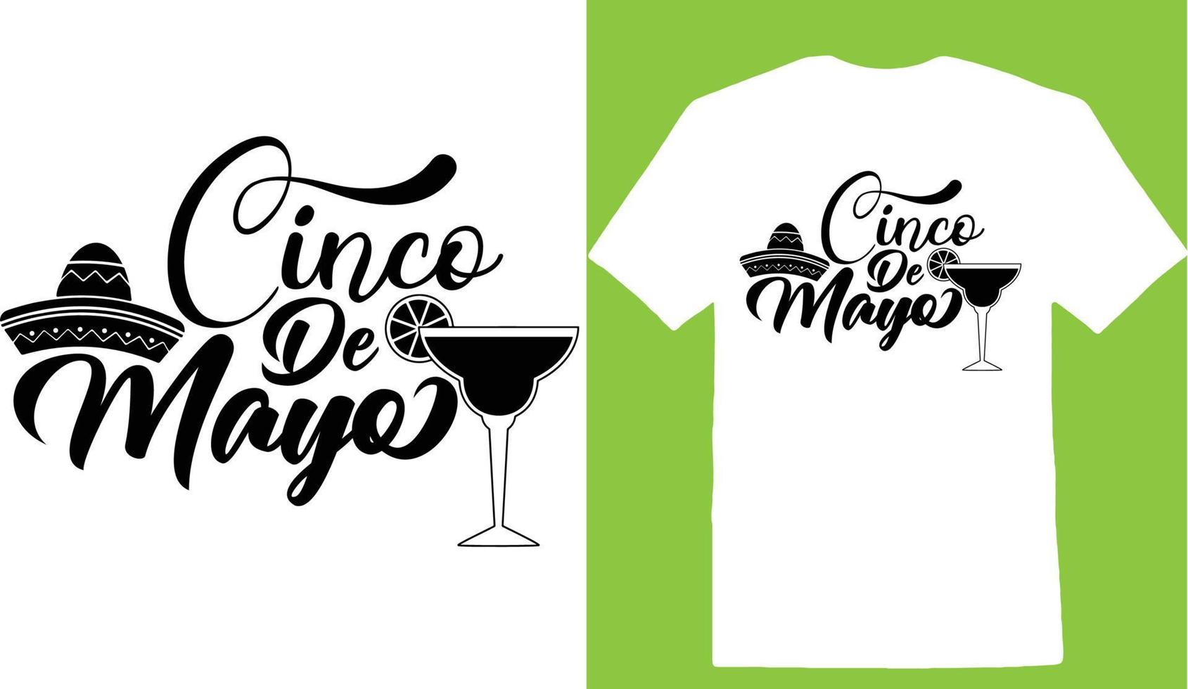 Cinco de Mayo Cinco de T-Shirt-Design vektor