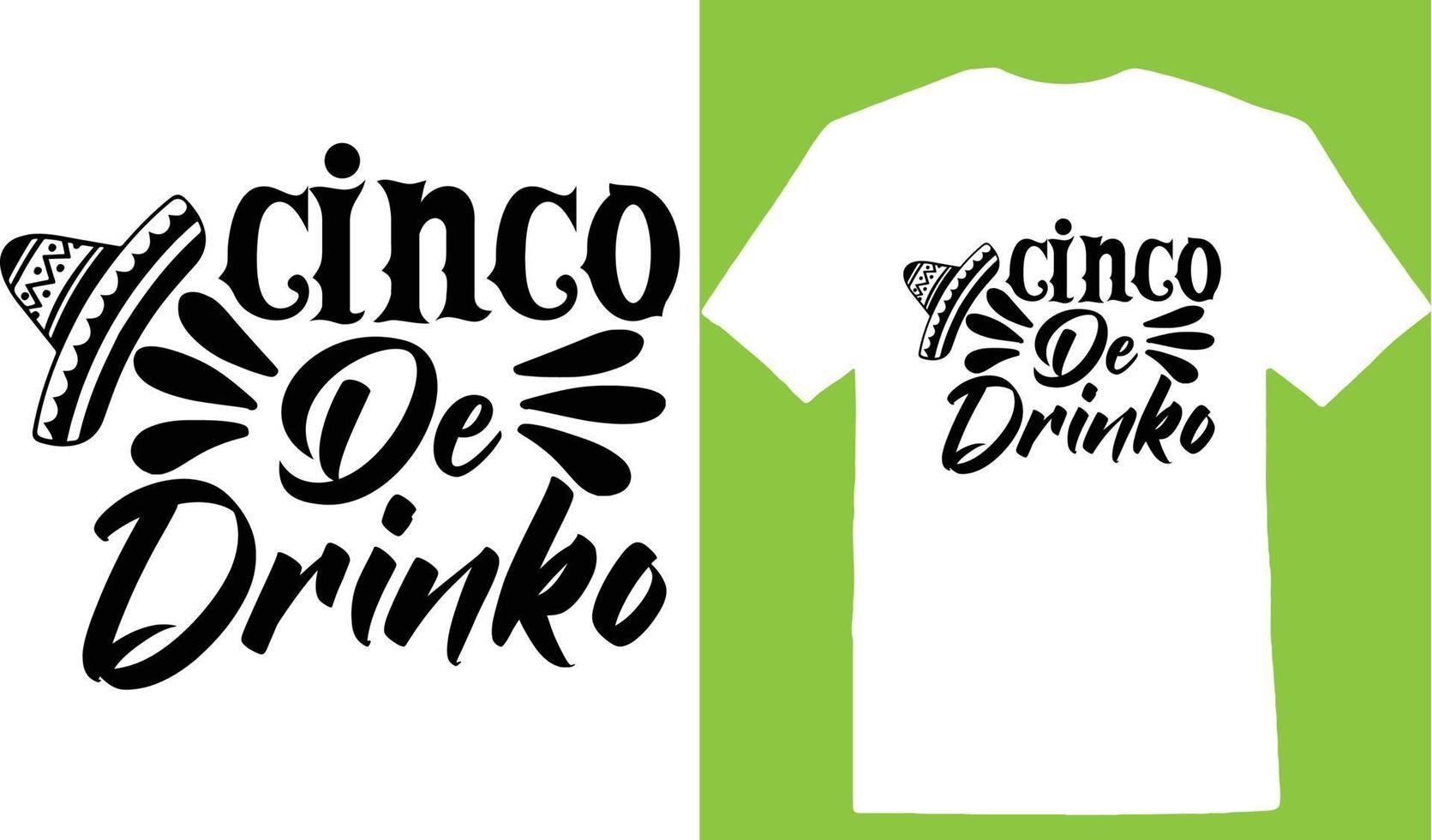 Cinco de Drinko Cinco de T-Shirt-Design vektor