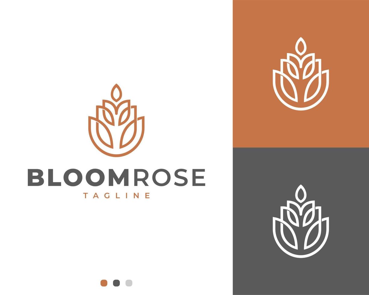 Blume Blüte Rose Logo Vorlage vektor