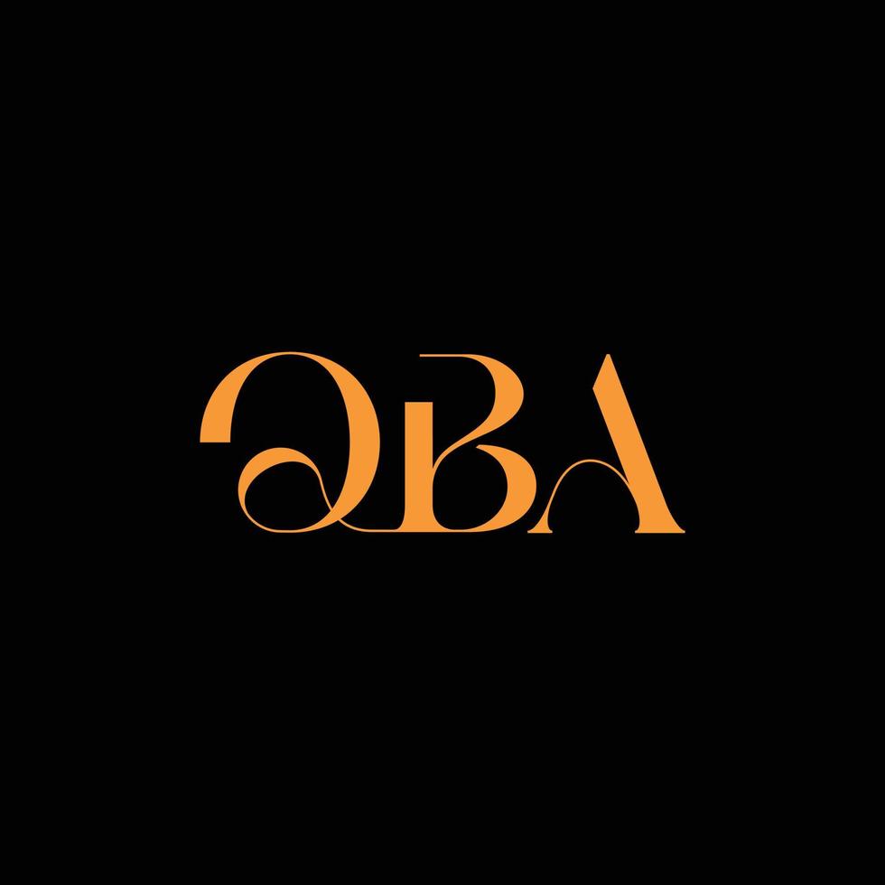 qba brev logotyp design, qba vektor logotyp, qba med form, qba mall med matchande Färg, qba logotyp enkel, elegant, qba lyxig logotyp, qba vektor proffs, qba typografi,