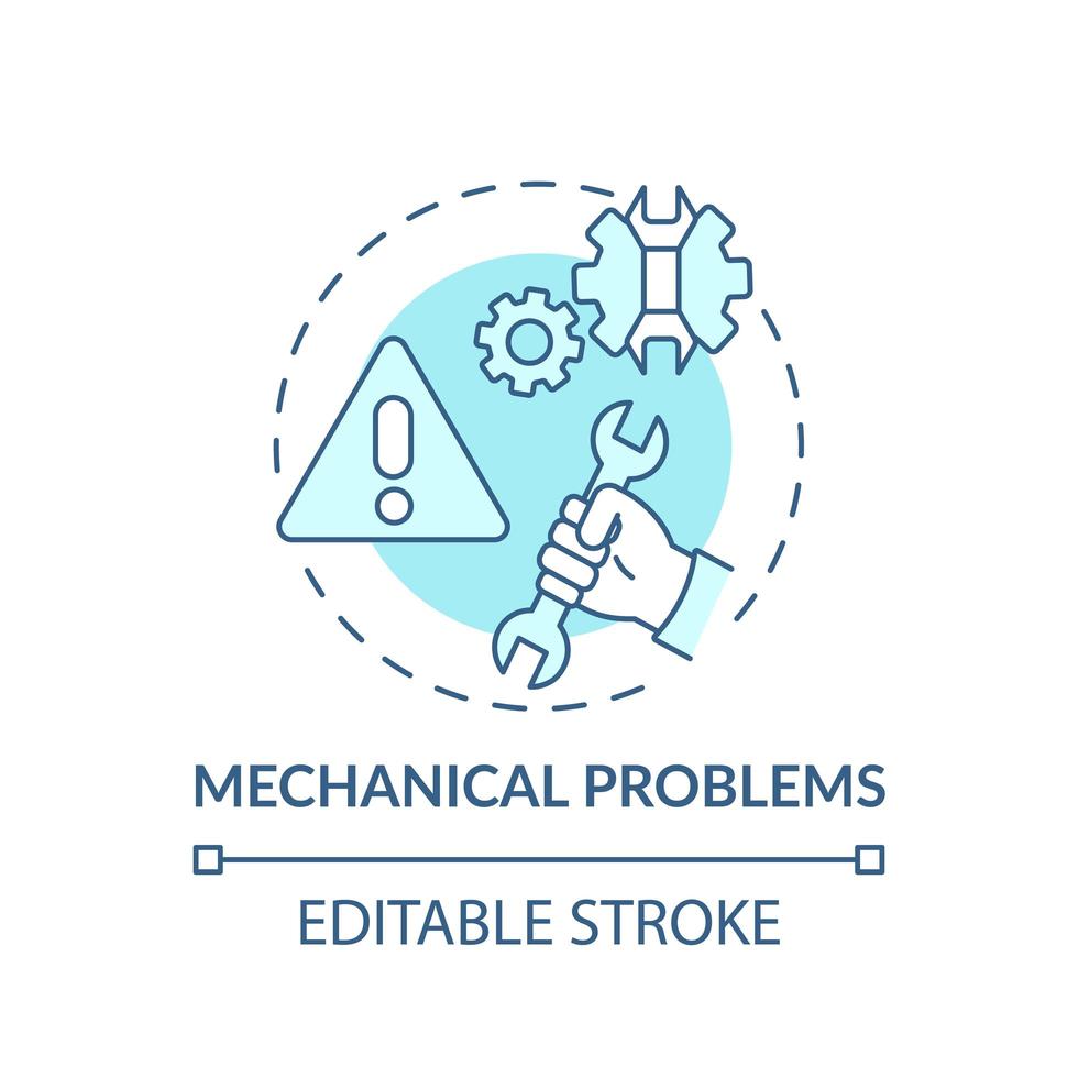 Konzeptikone für mechanische Probleme vektor