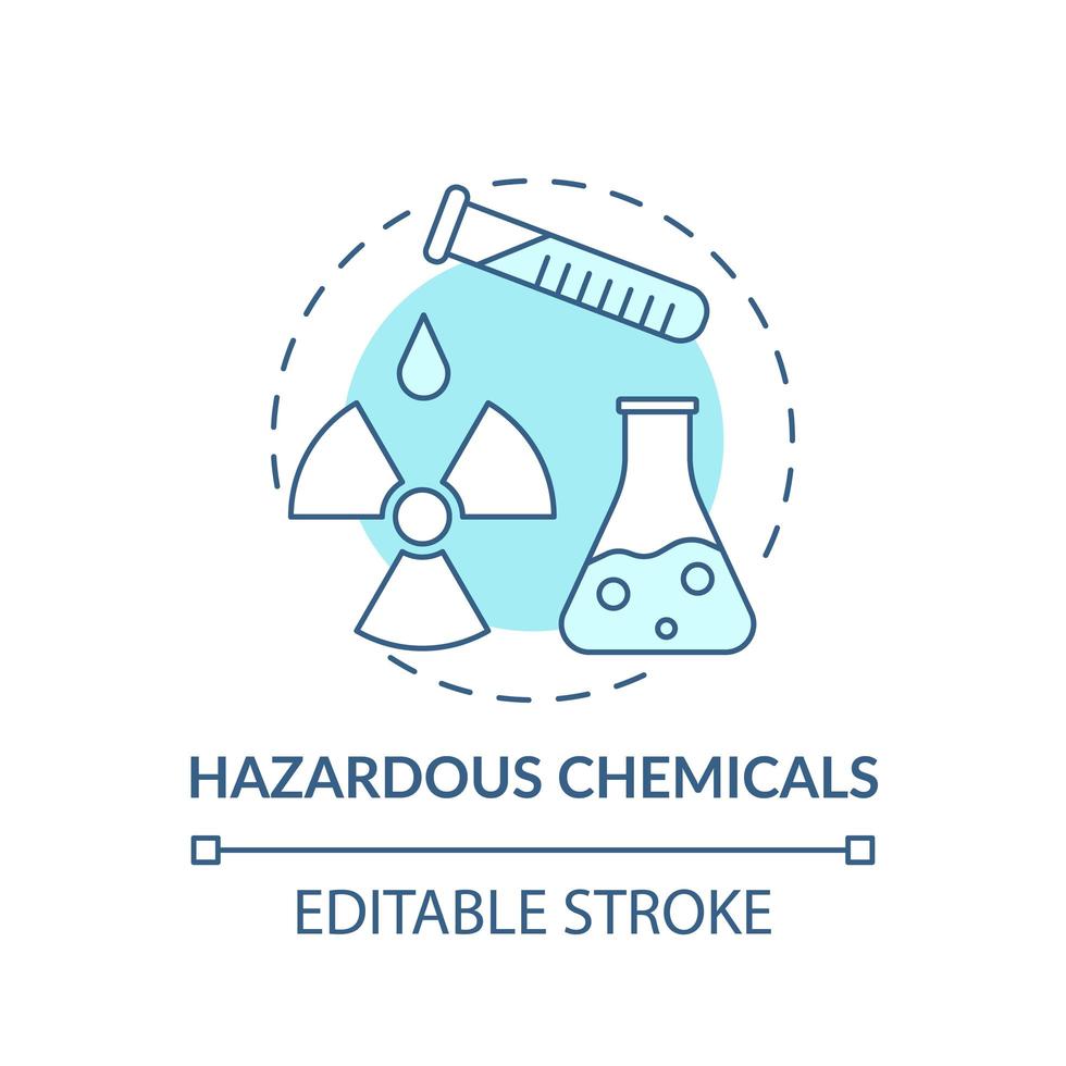 Symbol für das Konzept gefährlicher Chemikalien vektor