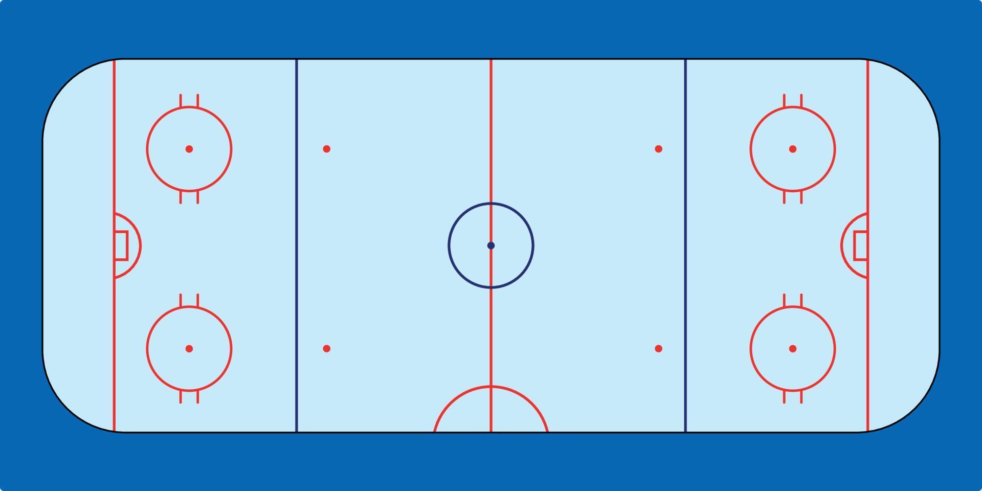 Eishockeyfeld, Taktiktafel vektor