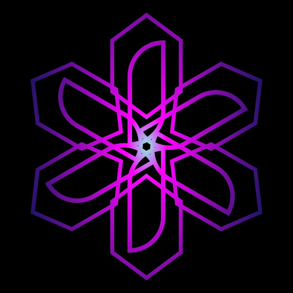 abstrakter Stern in lila Farbe vektor