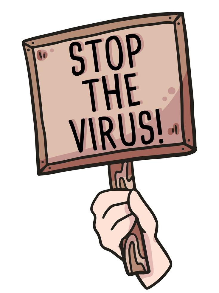 Stoppen Sie die Abbildung des Virus-Coronavirus vektor