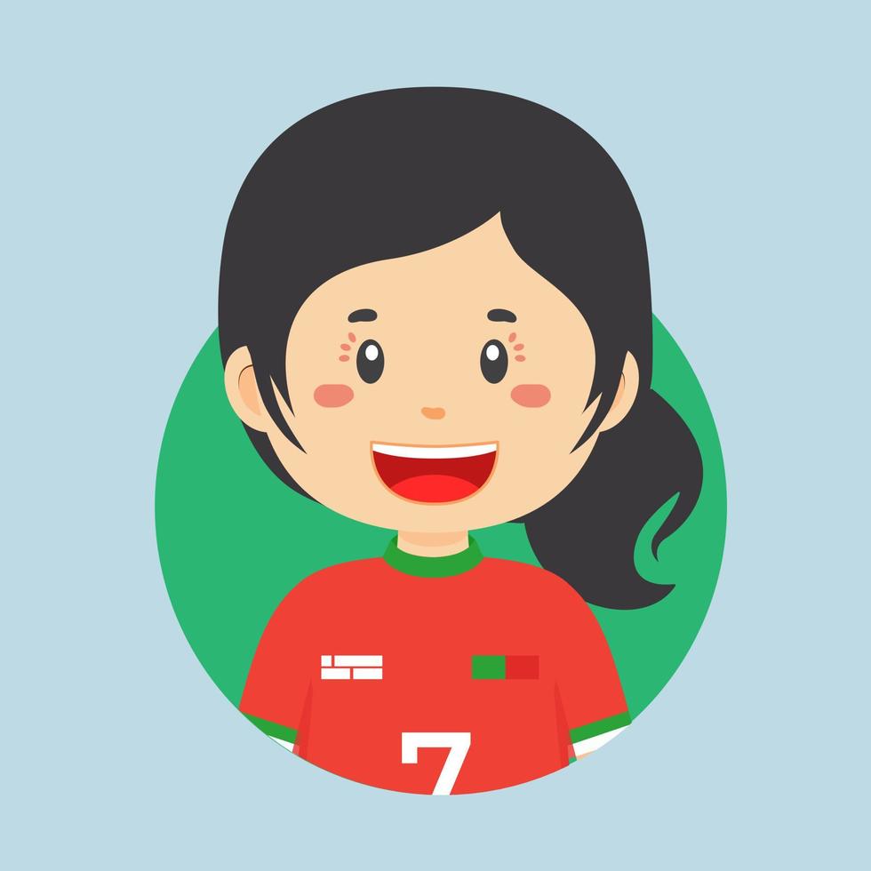 avatar av en fotbollsspelare karaktär vektor