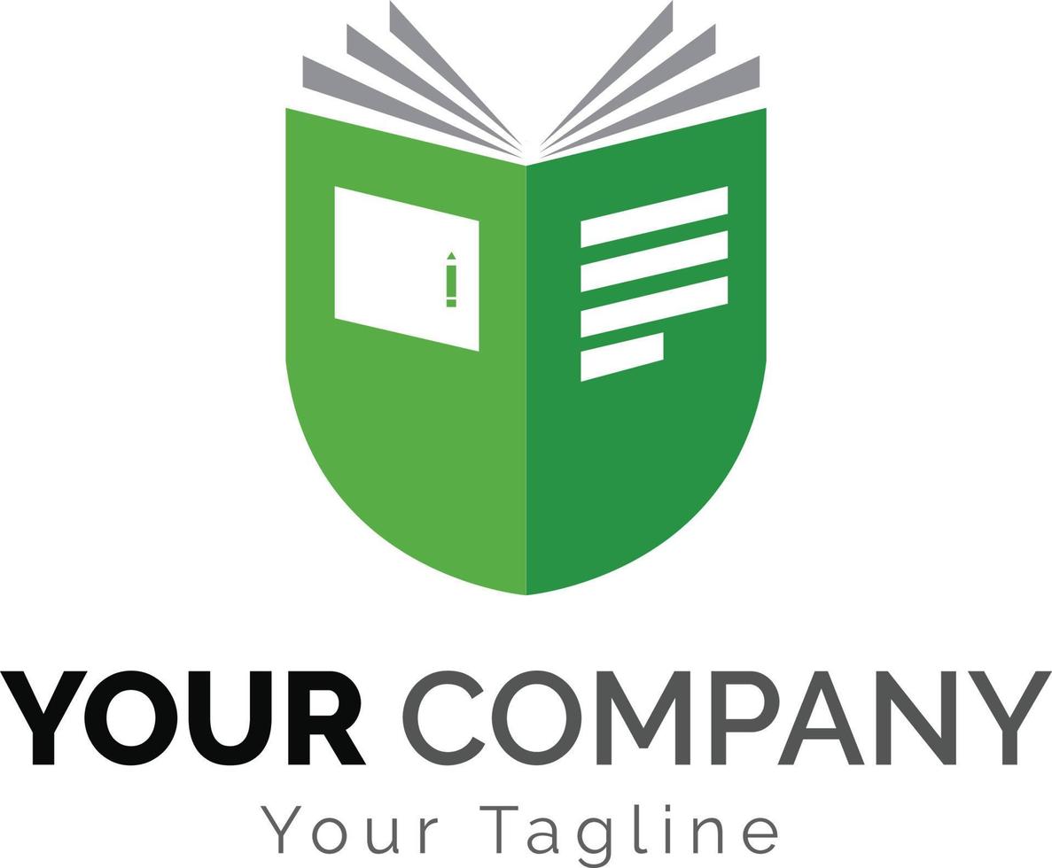 Bücher und Absolventen Symbol Vektor Bildung Logo Vorlage kostenloser Vektor