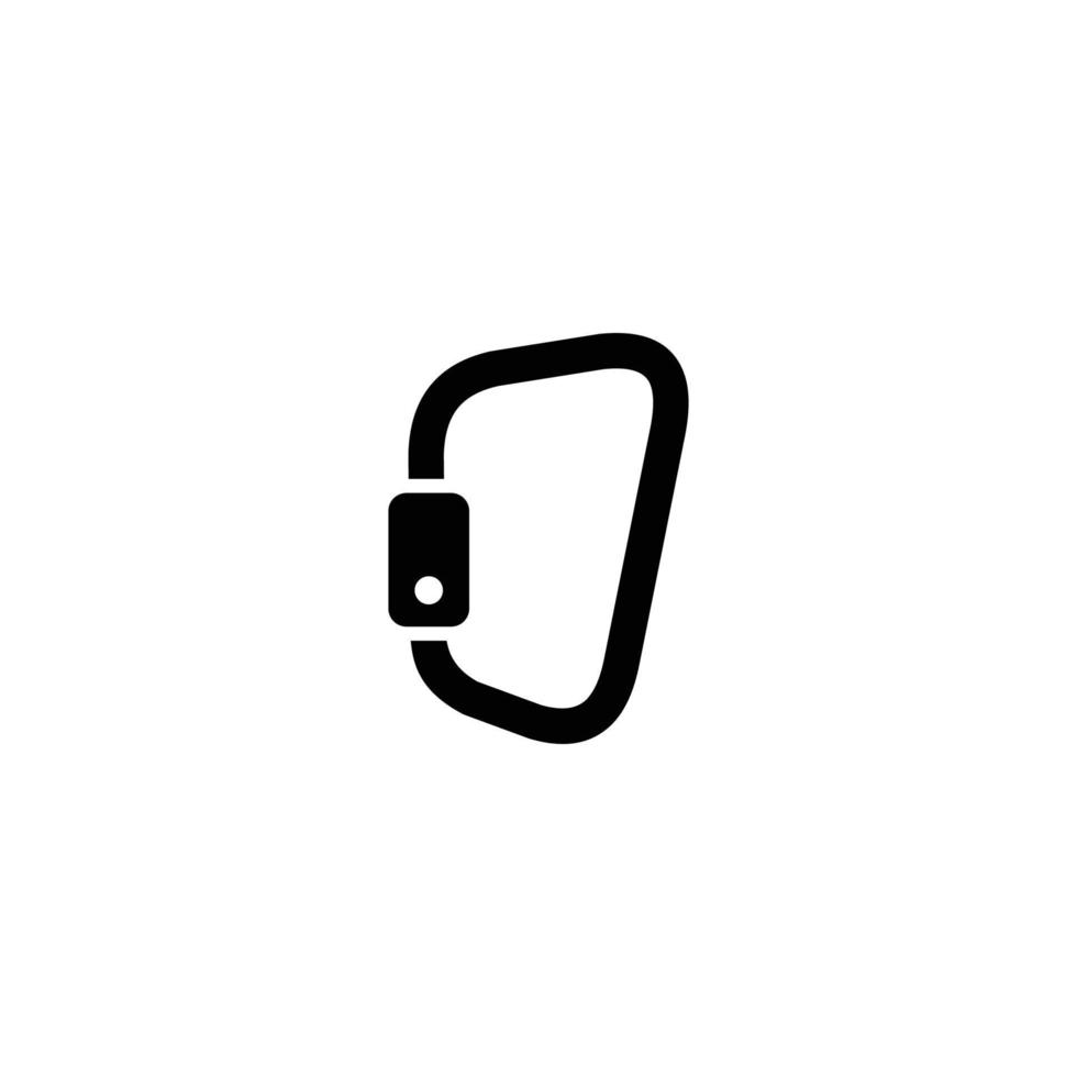 camping karbinhake enkel platt ikon vektor illustration