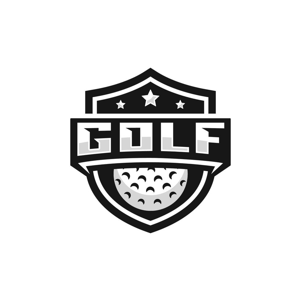 golf emblem logotyp design vektor illustration