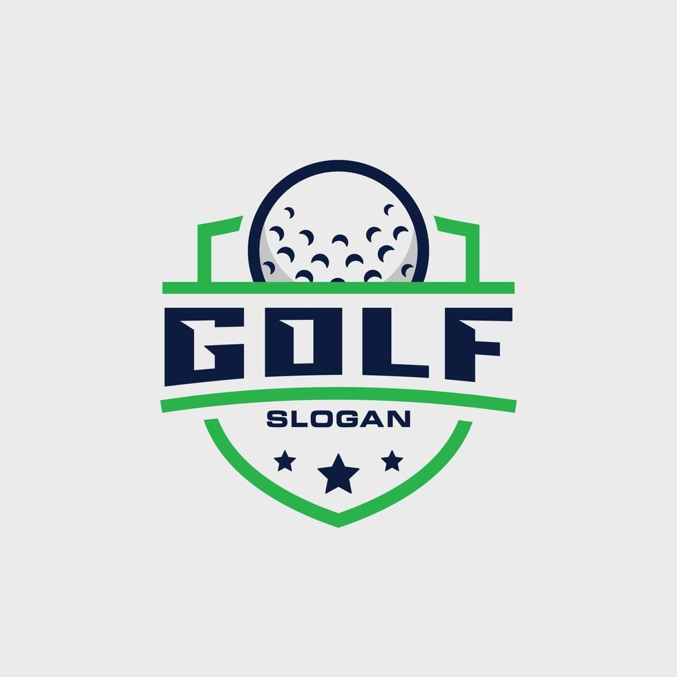 Golf-Emblem-Logo-Design-Vektor-Illustration vektor