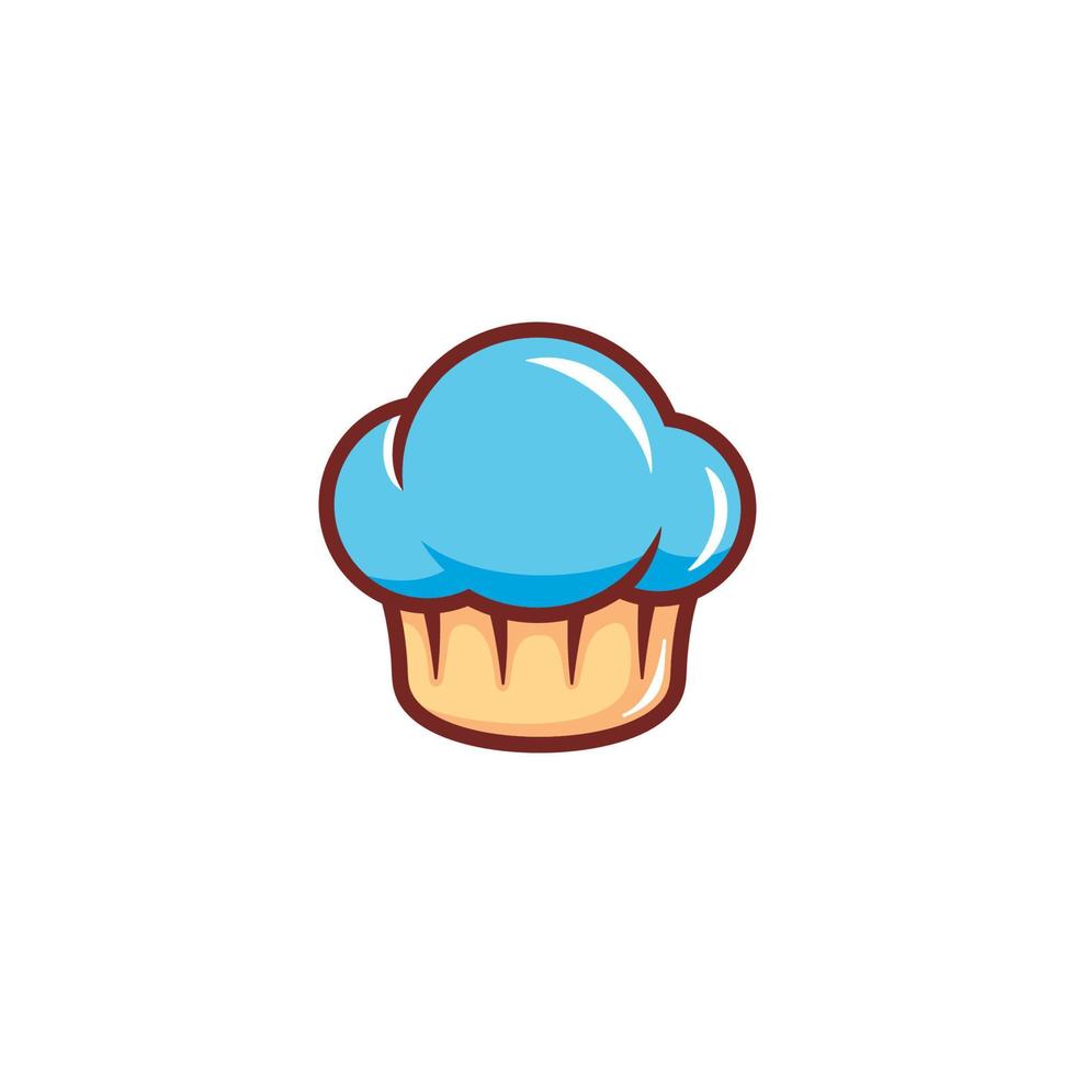 Cupcake-Icon-Design-Vektor-Illustration vektor