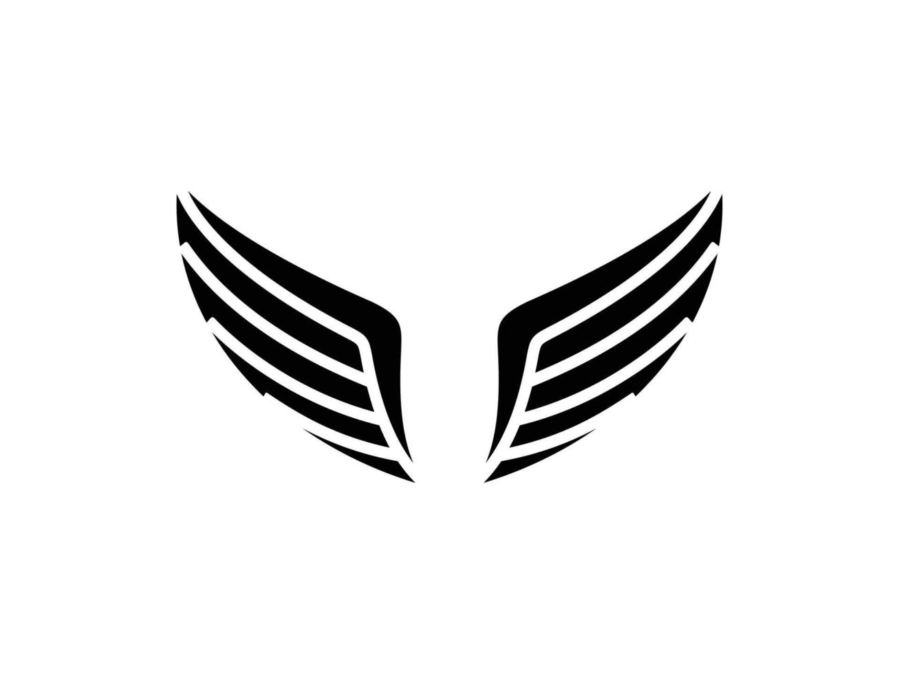 Flügel einfache flache Symbolvektorillustration vektor