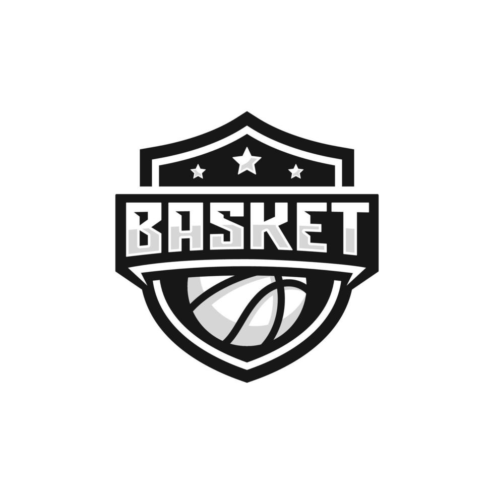 Basketball-Team-Emblem-Logo-Design-Vektor-Illustration vektor