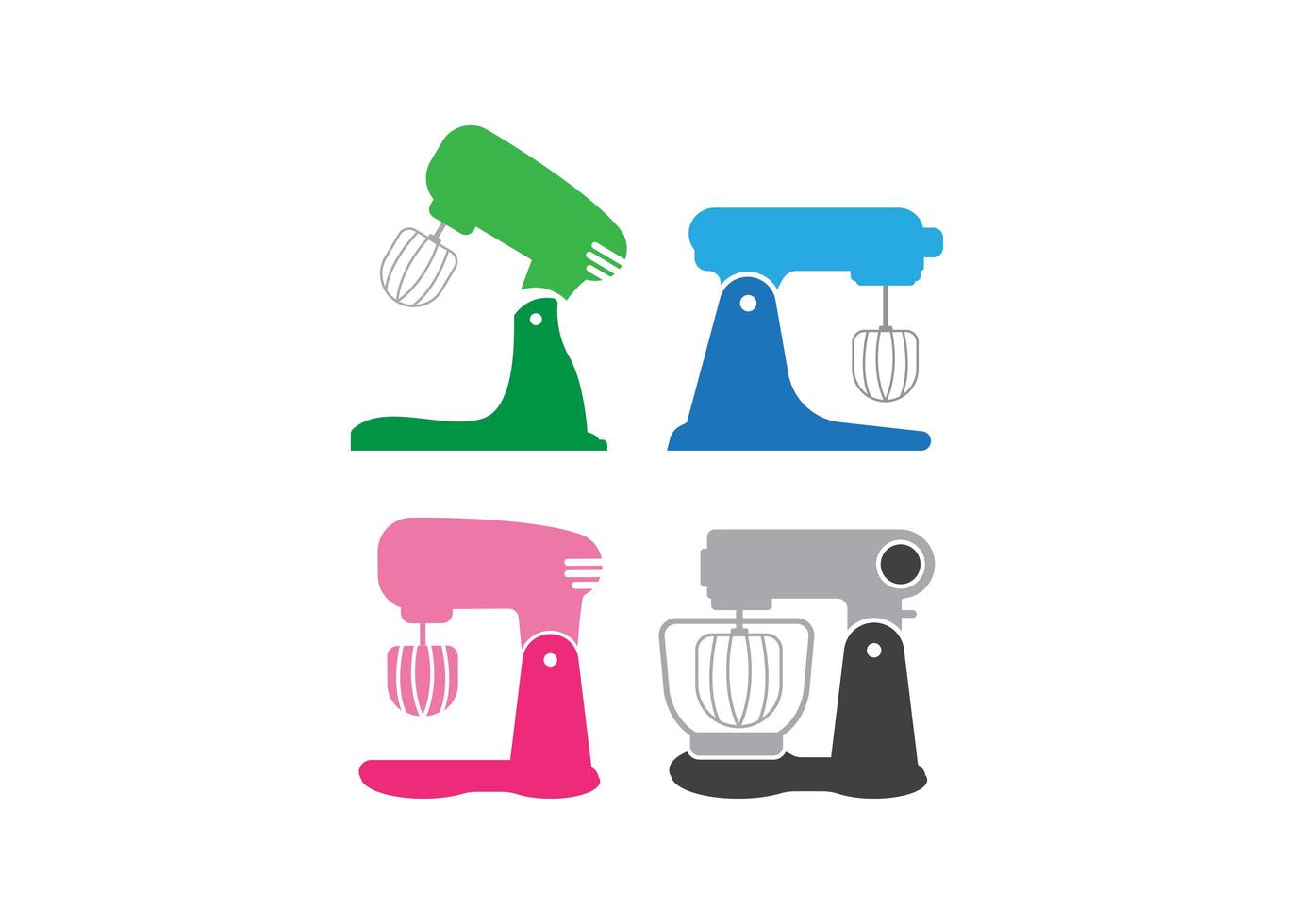 Mixer Icon Design Set vektor