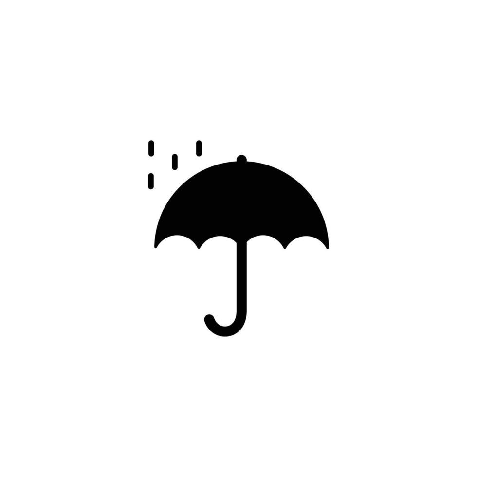 paraply enkel platt ikon vektor illustration