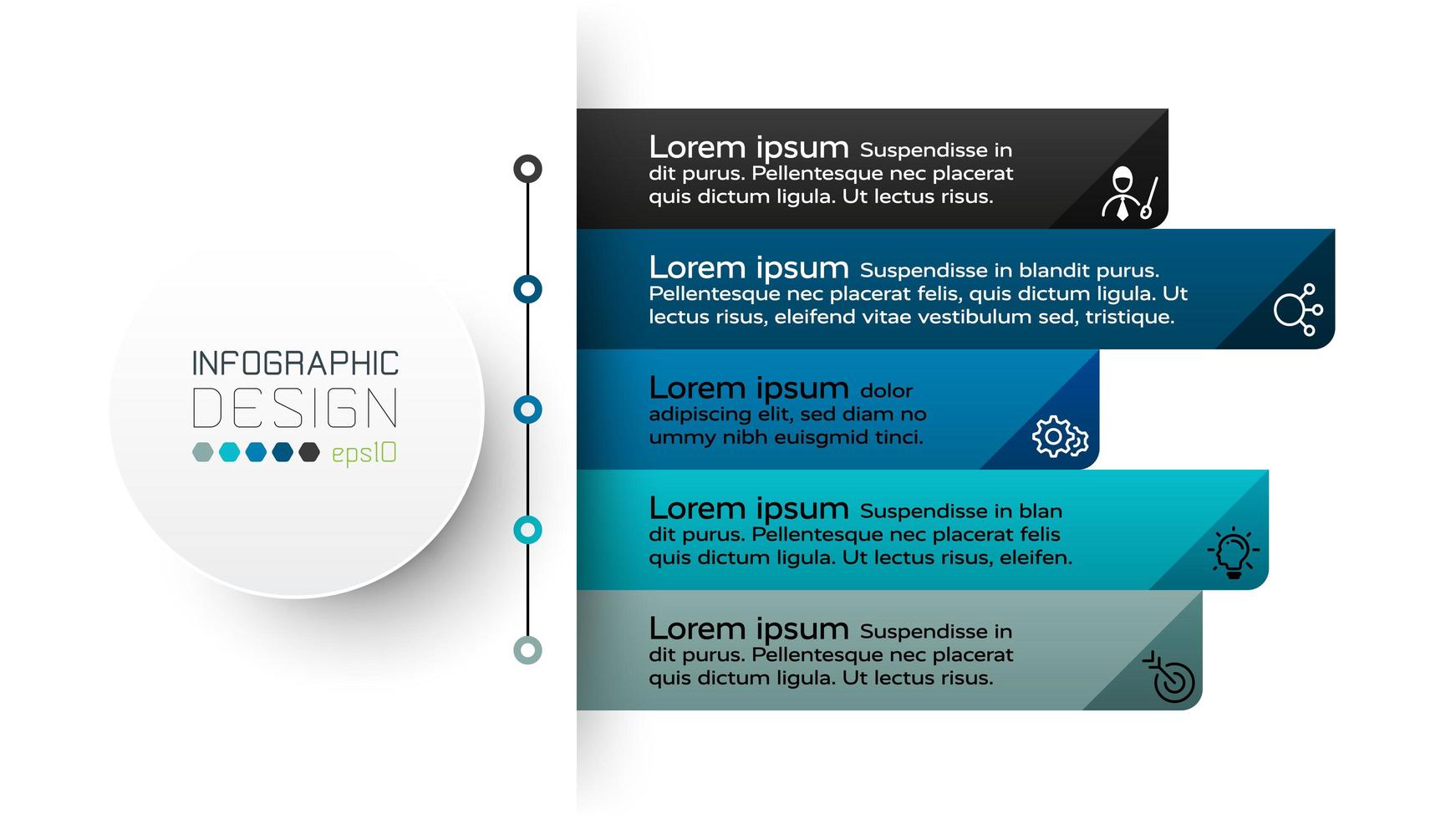 etikettdesign visar information om presentationen av planen. vektor infographic.