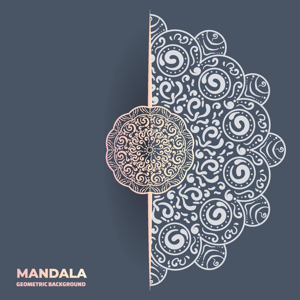 mandala prydnad geometrisk bakgrund vektor