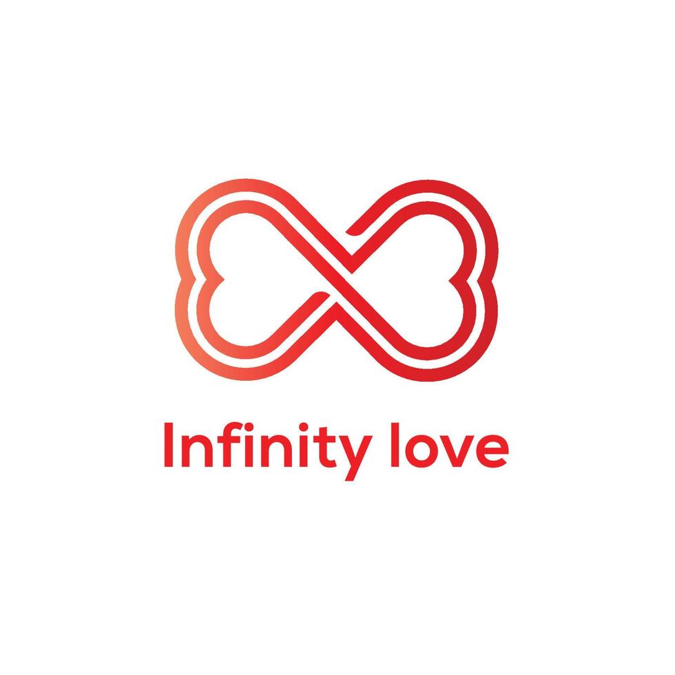 kärlek tecken modern minimal logotyp design mall vektor