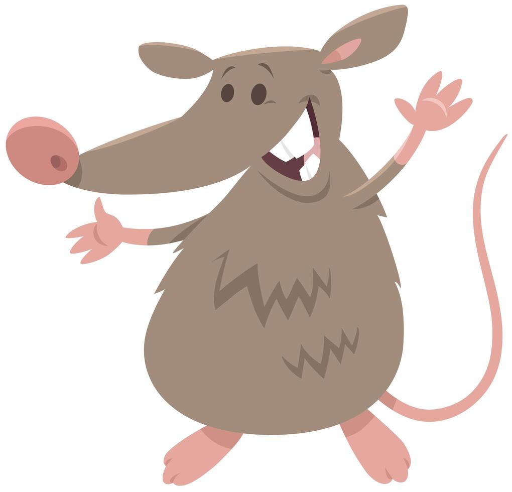 lustiger Ratten-Nagetier-Tiercharakter vektor