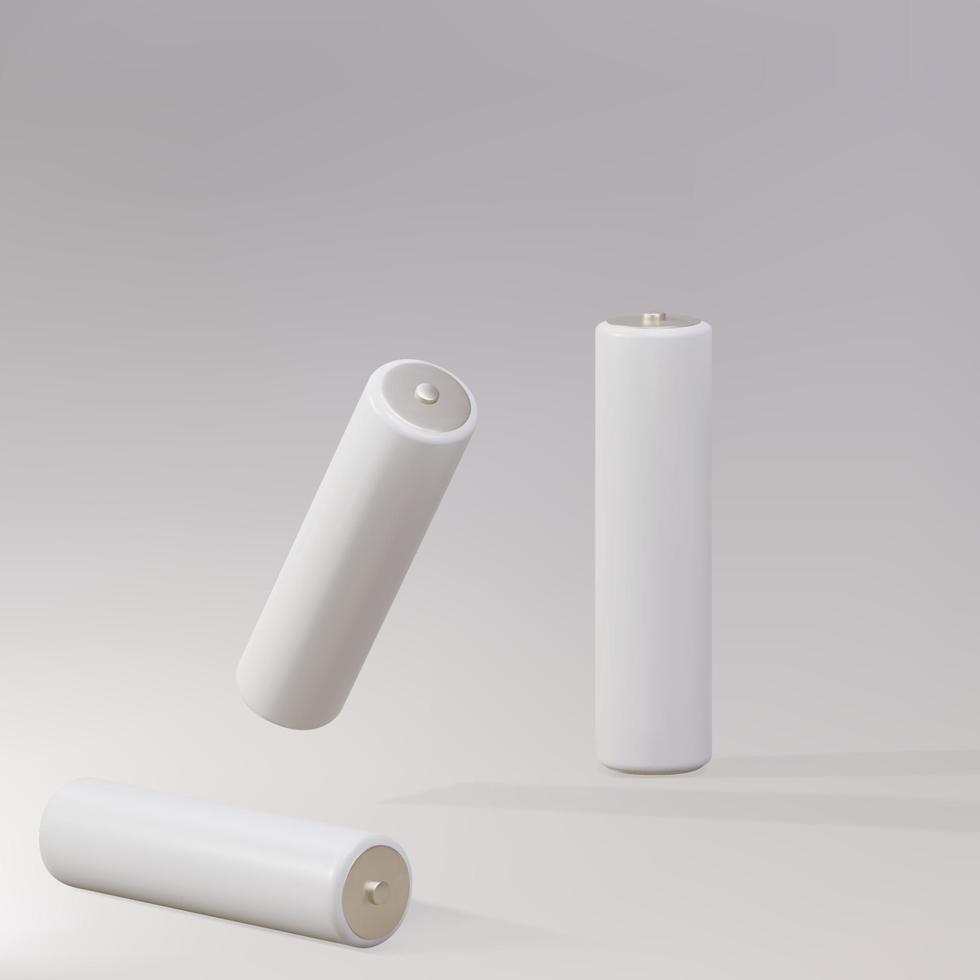 3D-realistischer Batterieakkumulator zum Dampfen. Vektor-Illustration. vektor