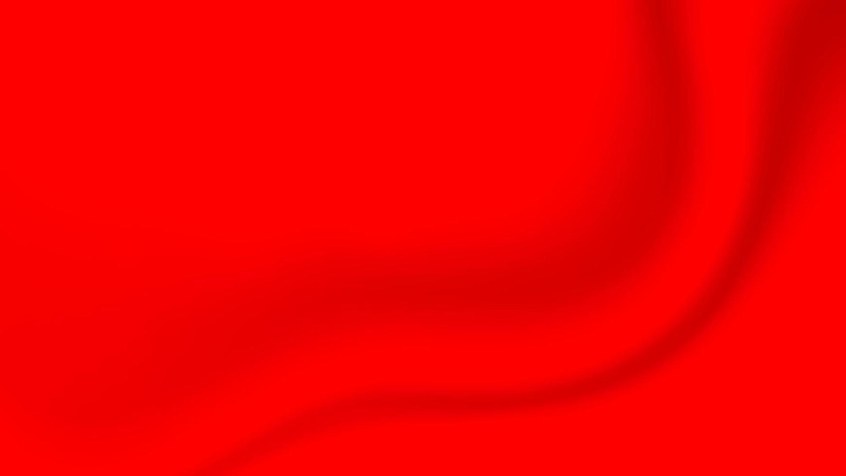 abstrakter roter Seidenstoffhintergrund mit weicher und glatter Wellenstruktur für luxuriöses Grafikdesign vektor