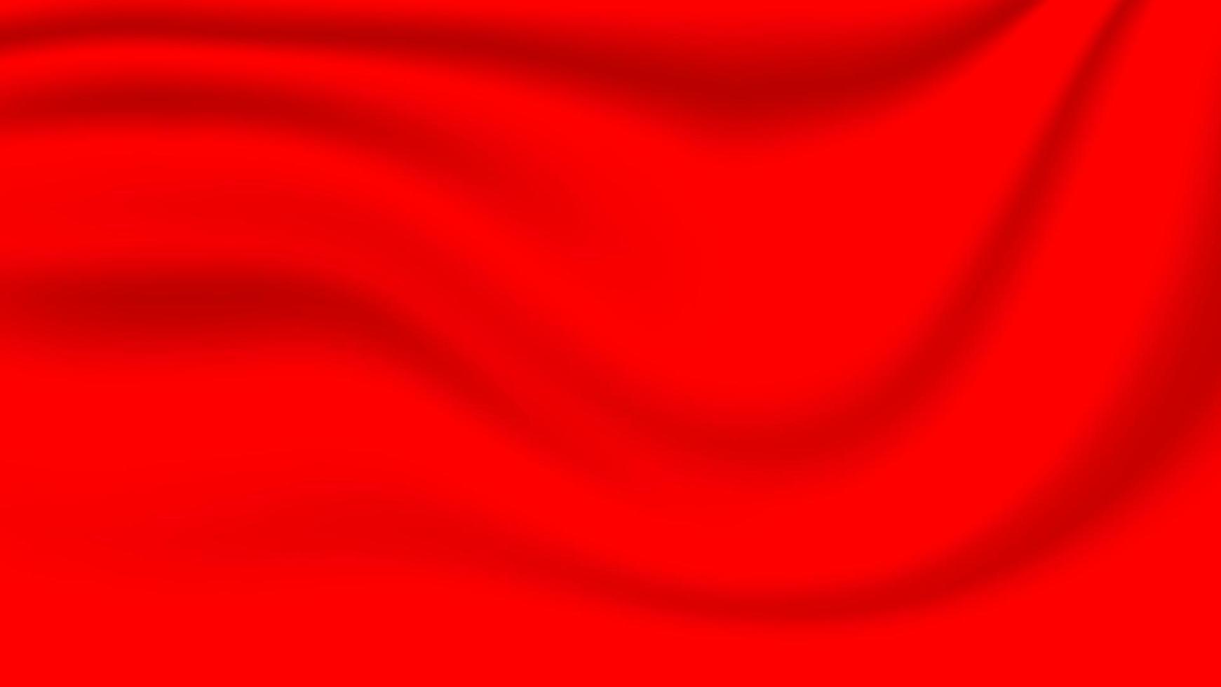 abstrakter roter Seidenstoffhintergrund mit weicher und glatter Wellenstruktur für luxuriöses Grafikdesign vektor