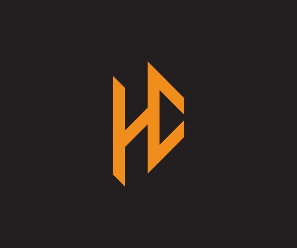 hc-Buchstabe und hc-Buchstabe kombinieren Logo-Emblem-Monogramm. hc letzteres Logo-Design. hc-Logo-Design. Logo Design vektor
