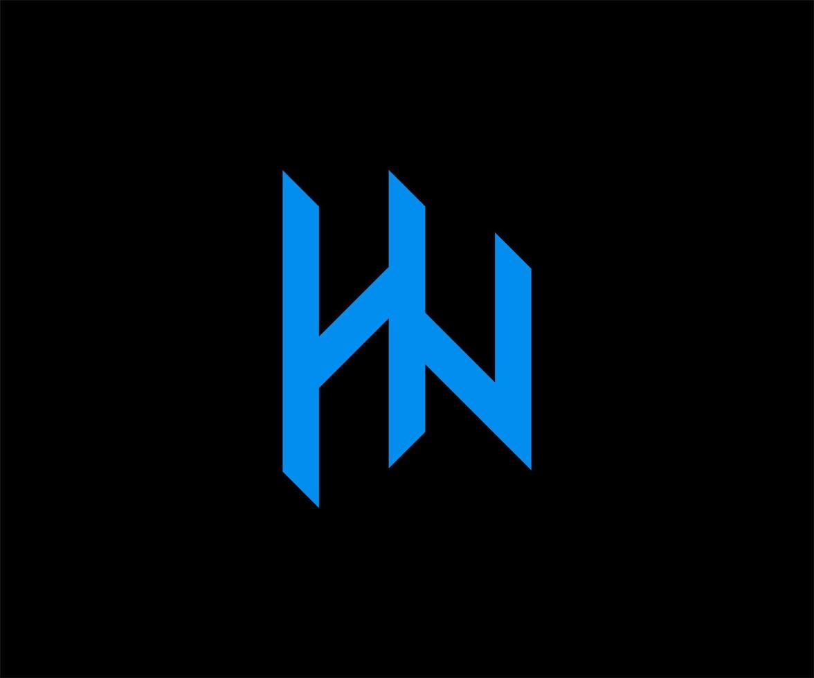 logotyp design med brev hn. brev hn logotyp vektor design mall.