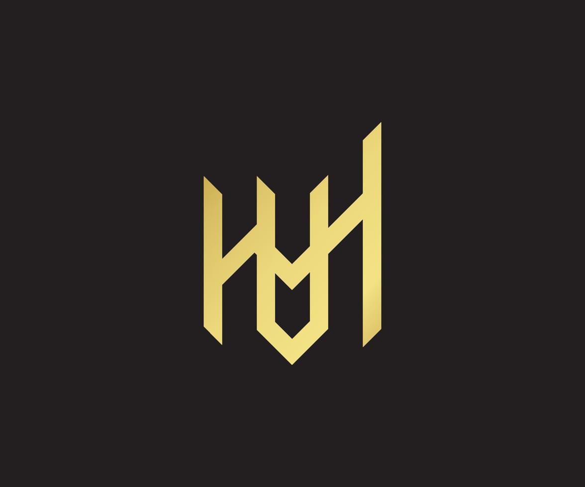 Buchstabe hvvh Logo-Vektor-Design-Vorlage. hvvh-Logo-Design. Logo Design vektor