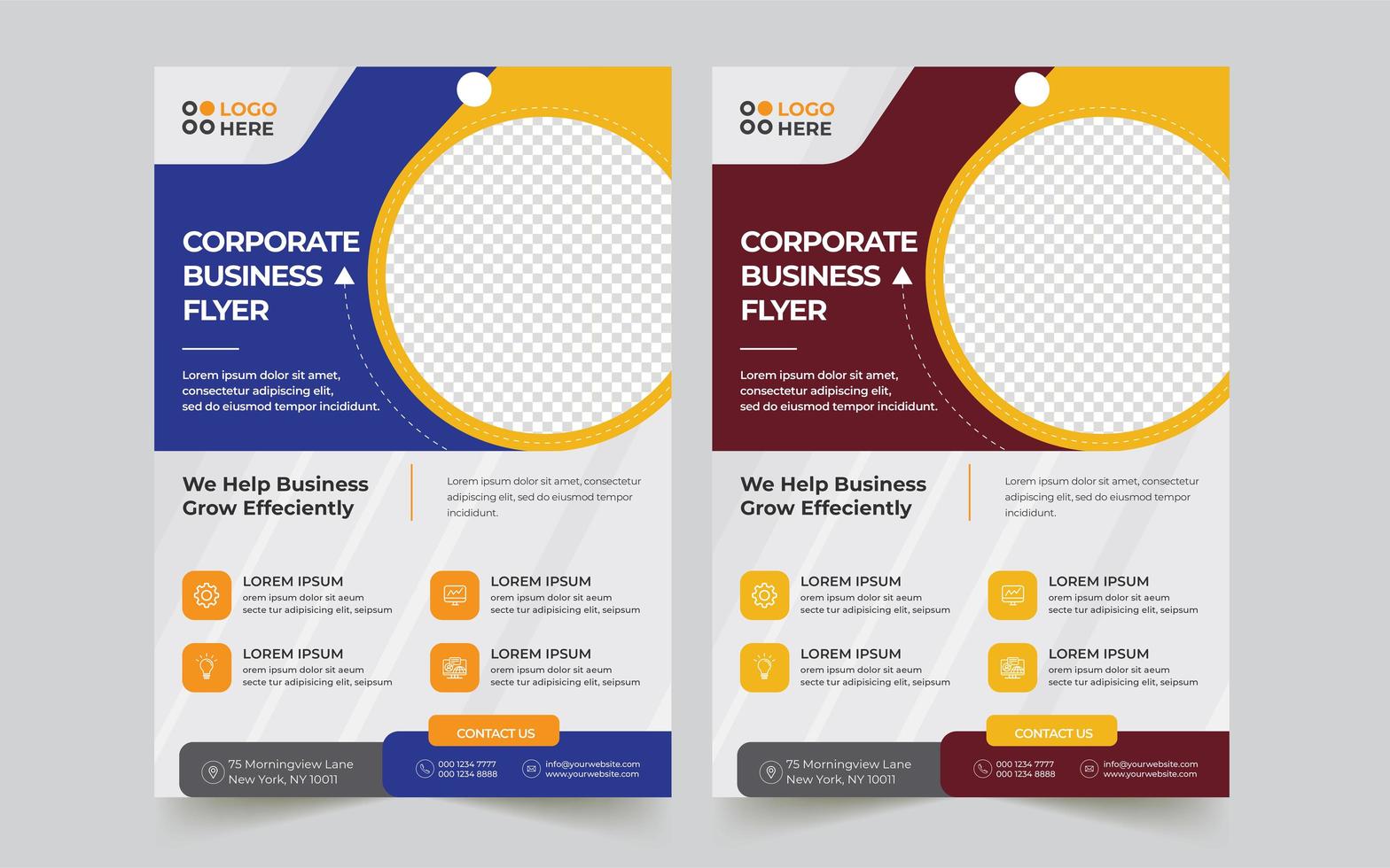 moderne Business Flyer Vorlage vektor