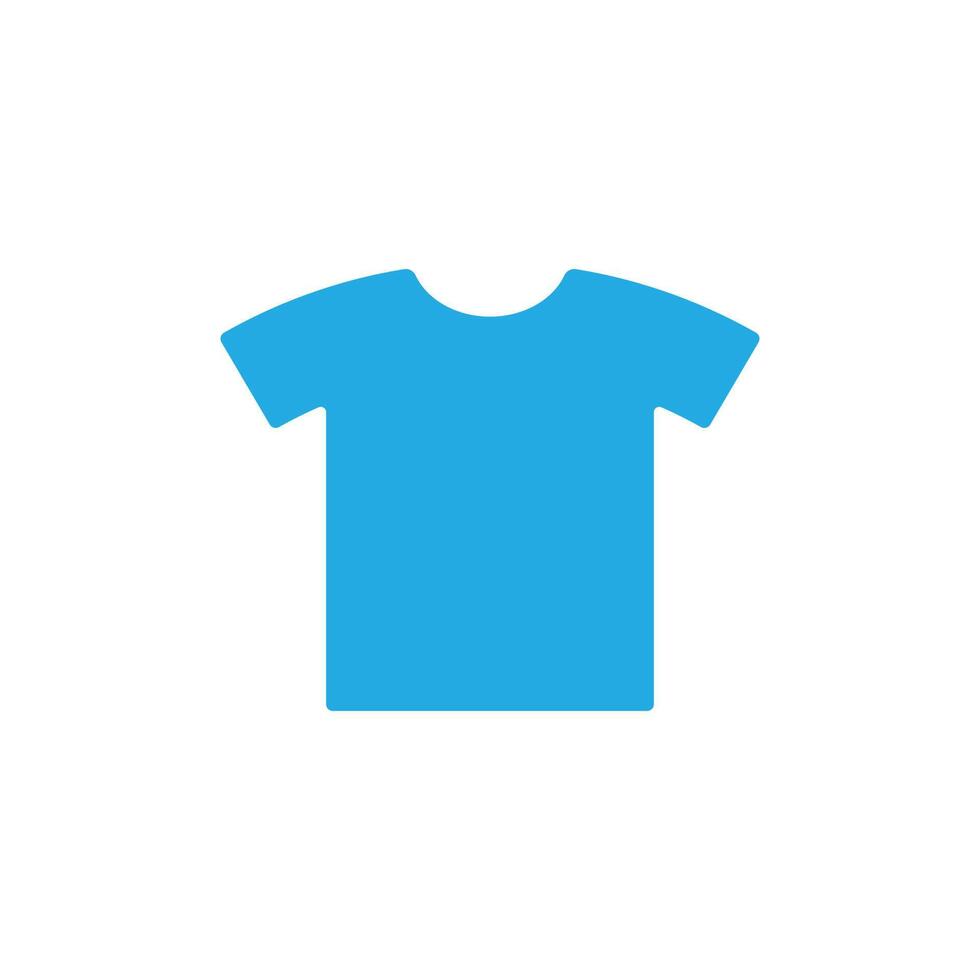 eps10 blå vektor t skjorta fast konst abstrakt ikon eller logotyp isolerat på vit bakgrund. unisex- skjorta symbol i en enkel platt trendig modern stil för din hemsida design, och mobil app