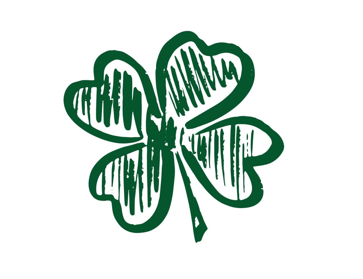 st. Patricks Tag. Embleme im Retro-Stil Kleeblatt. vektor