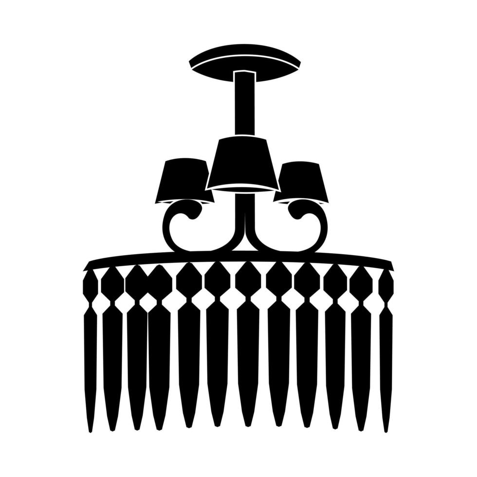 Kronleuchter-Symbolvektor. glänzendes Abbildungszeichen. Glanzsymbol oder Logo. vektor