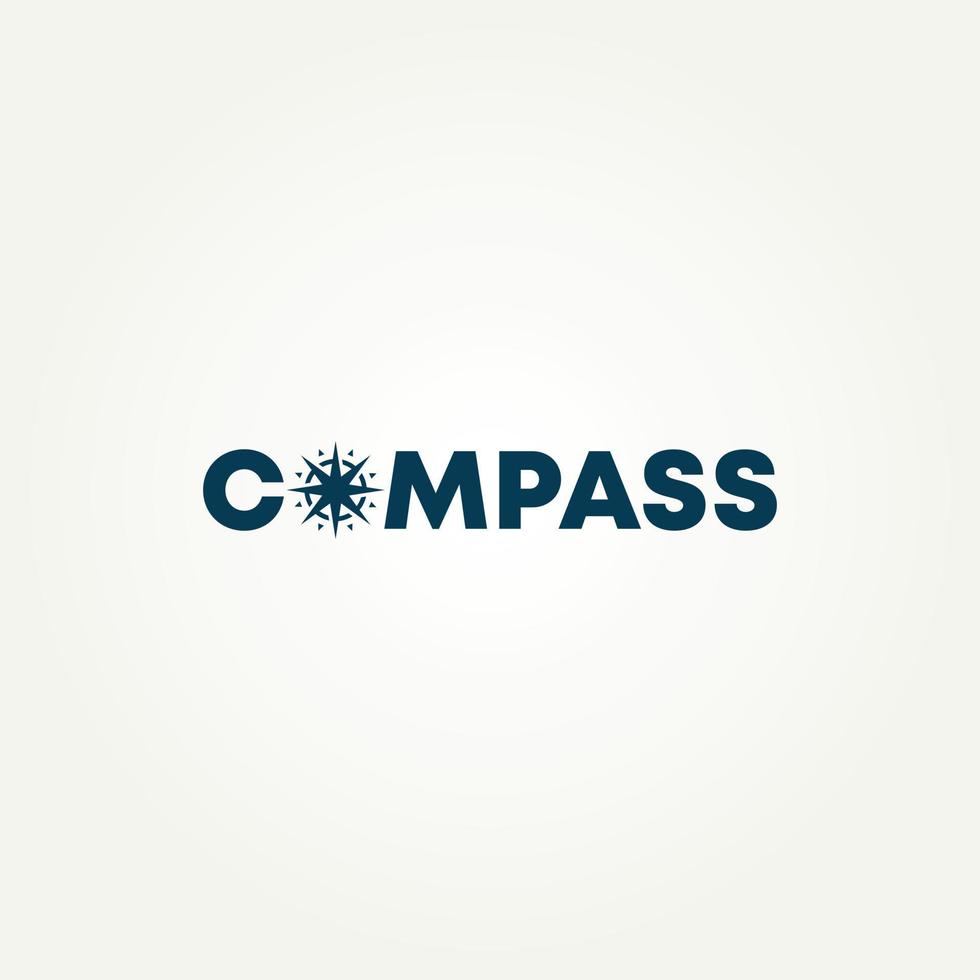 modern minimalistisk o första brev för kompass ikon logotyp mall vektor illustration design