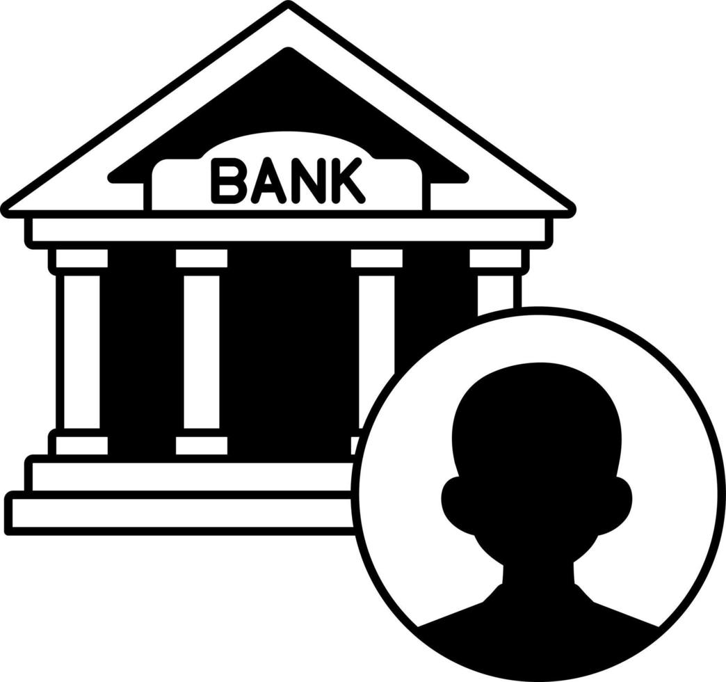 bankkonto person geld bargeld finanzen geschäft handel semi-solid black and white vektor