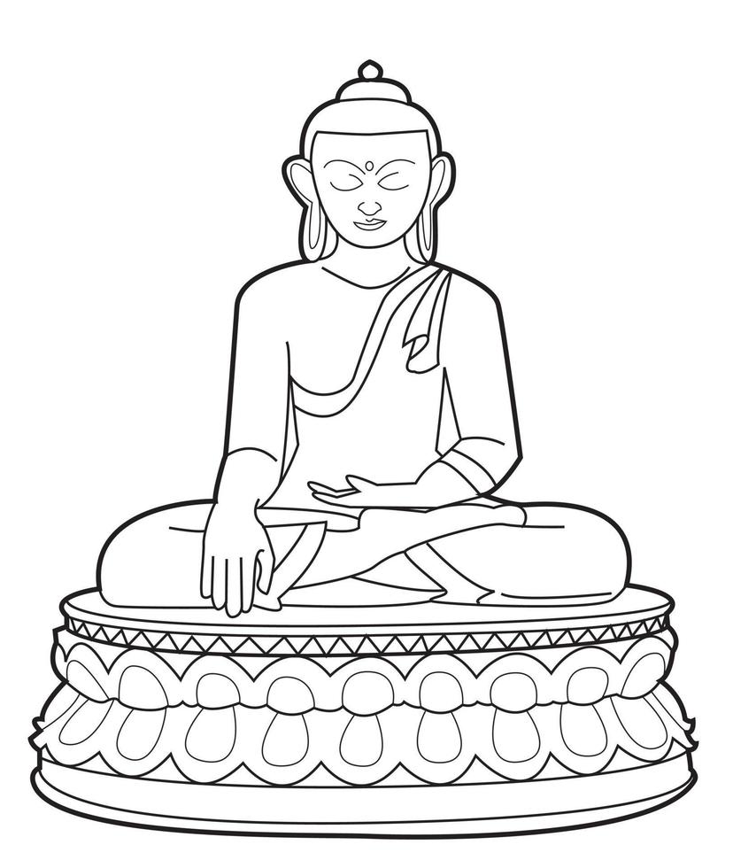 Buddha-Vektor-Illustration vektor