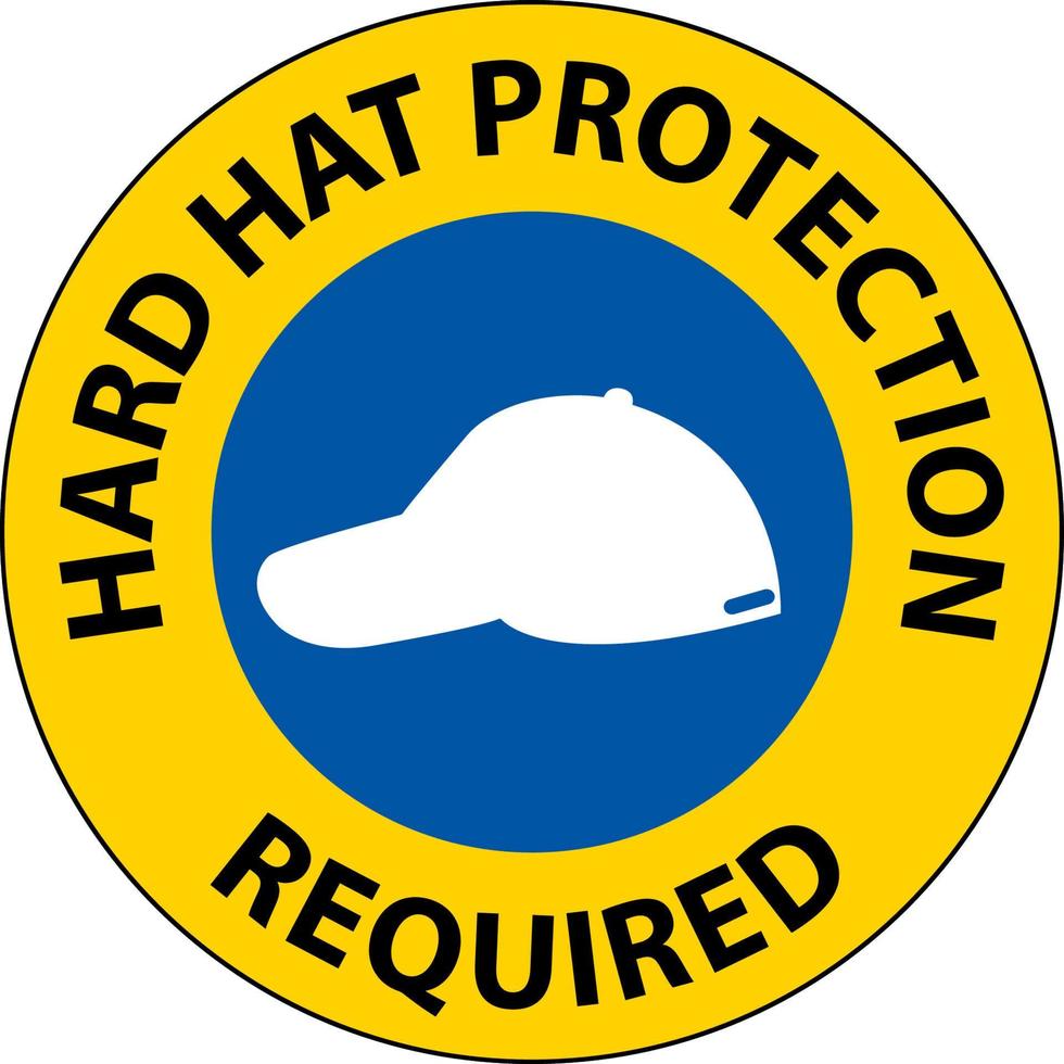 hård hatt skydd nödvändig område tecken på vit bakgrund vektor