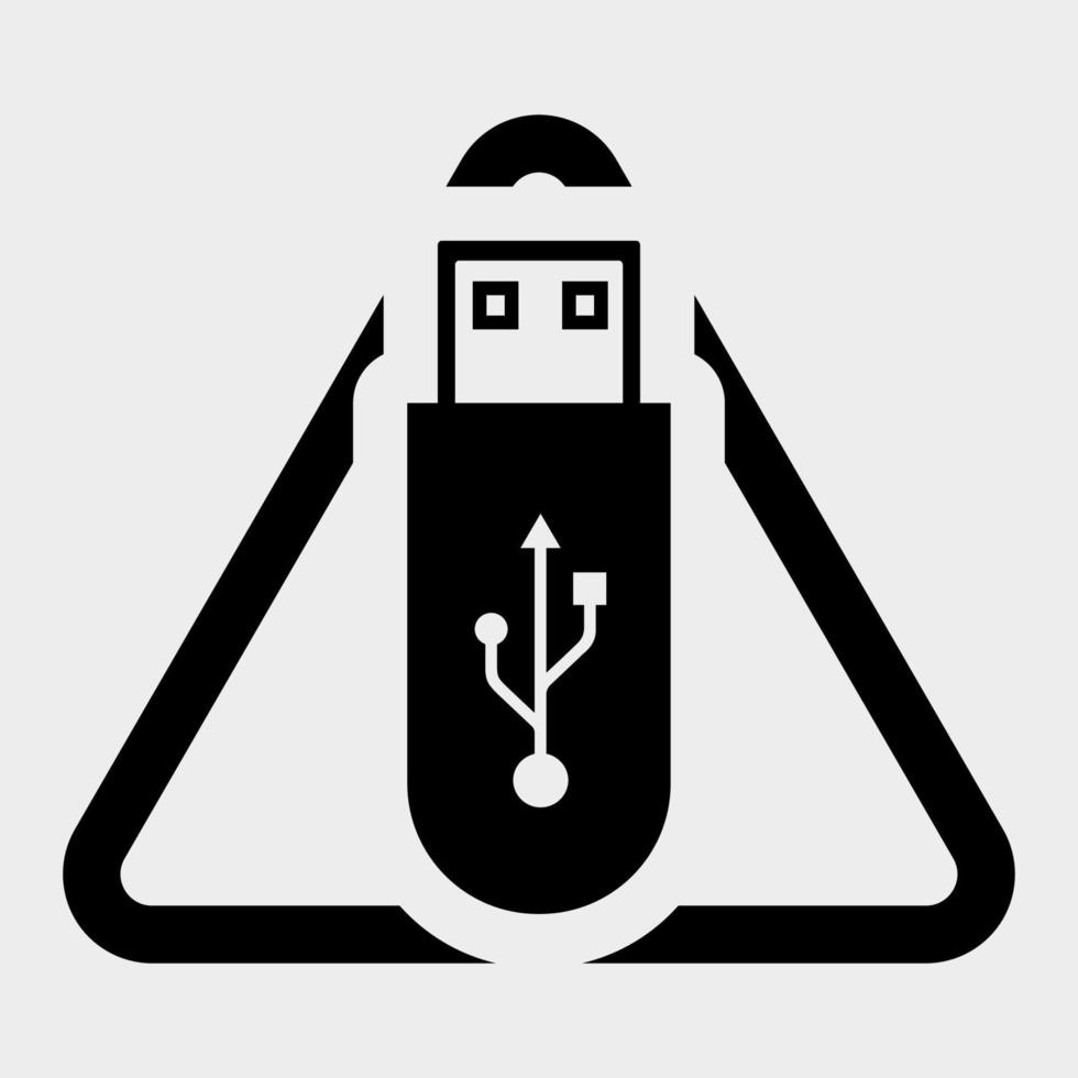 USB-Flash-Laufwerk Symbol Symbol Zeichen isolieren auf weißem Hintergrund, Vektor-Illustration eps.10 vektor