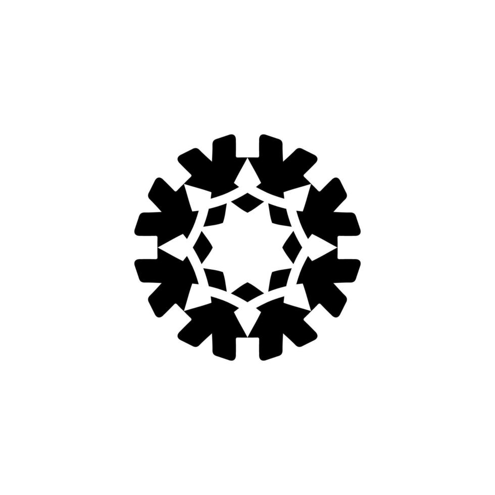Chakra-Symbol. einfaches Stil-Yoga-Kurs-Unterrichtsplakat-Hintergrundsymbol. Chakra-Markenlogo-Designelement. Chakra-T-Shirt bedrucken. Vektor für Aufkleber.